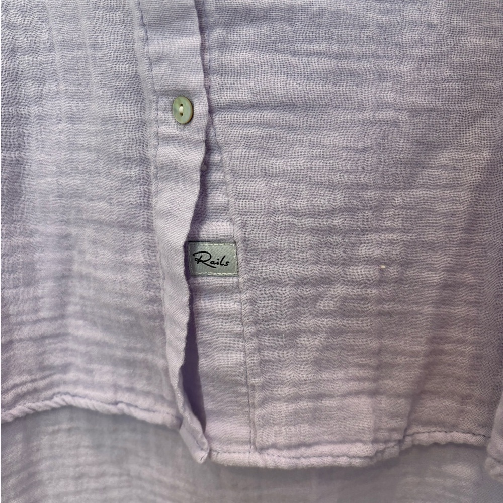 Rails Lavender Button-Up Shirt - Picture 3 of 8
